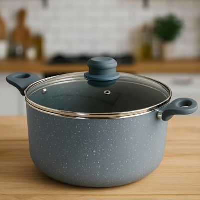 Cacerola Antiadherente COOL BAZAR 28 CM GRIS GRANITO