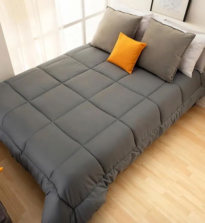 ACOLCHADO ORO LISO FULL 2 y 1/2 plaza - CASABLANCA color GRIS PLOMO