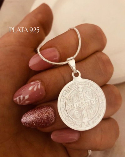 DIJE SAN BENITO GRANDE PLATA 925
