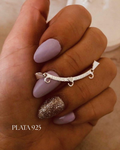 DIJE PERCHA CON PIEDRAS PLATA 925