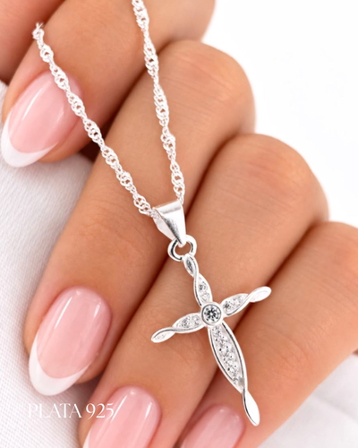 Dije cruz plata 925