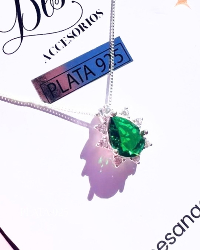 Piedra Esmerelda dije plata 925