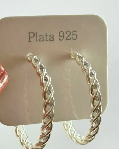 Pasante fiesta con piedras plata 925