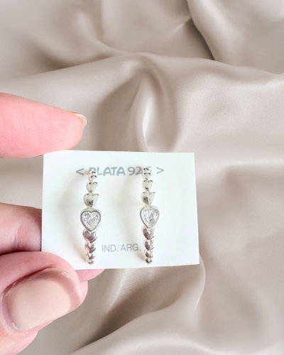 Aros pasante  plata 925