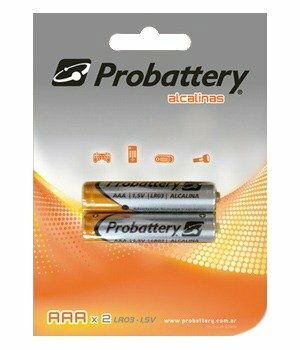 PILA AAA PROBATERY ALCALINA PACK X2