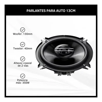 KIT X 2 PARLANTES PARA AUTO PLANTER 350W 5"