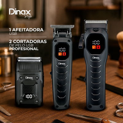 COMBO CUIDADO PERSONAL 3 EN 1 DINAX (1 AFEITADORA + 2 CORTADORAS DE PELO) 