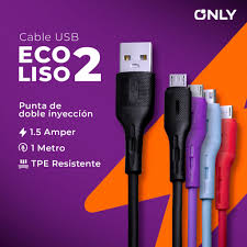 CABLE ECO LISO 2 V8 1.5A  MOD110 CAJITA