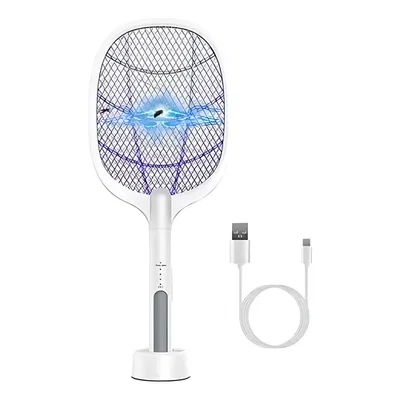 RAQUETA ELECTRICA MATA INSECTOS CON BASE GECKO