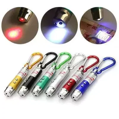 MINI LINTERNA CON LASER PORTABLE