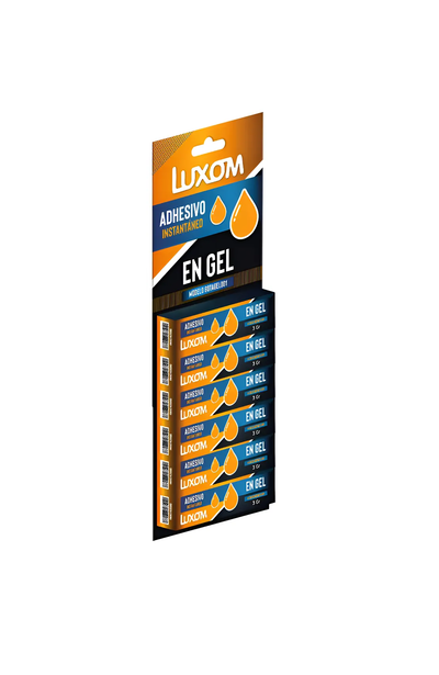 ADHESIVO INSTANTANEO GEL LUXOM BLISTER X 6