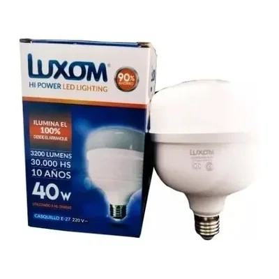 LAMPARA LED BULBO LUXOM 40W LUZ FRIA