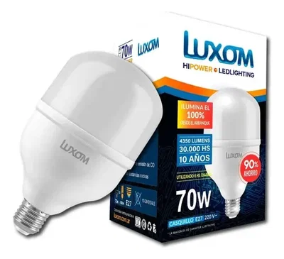 LAMPARA LED BULBO LUXOM 70W LUZ FRIA