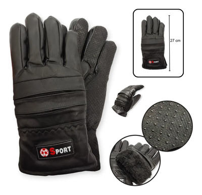 GUANTES ECO CUERO SPORT P/ MOTO INVIERNO GBYM19