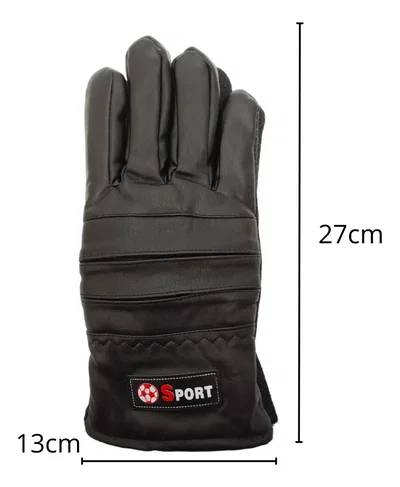 GUANTES ECO CUERO SPORT P/ MOTO INVIERNO GBYM19