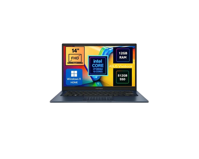 NOTEBOOK ASUS VIBOBOOK X1404V INTEL i7-1355U /SSD 512GB / DDR4 12GB/ 1.7GHZ / 14"