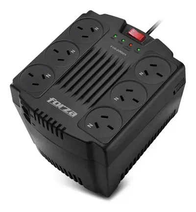 ESTABILIZADOR DE TENSION FORZA 6 TOMAS FVR-2202A 2200VA/1100W