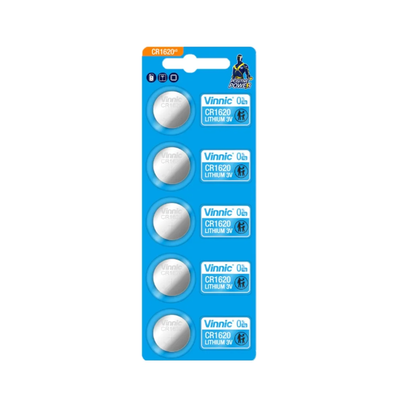 BATERIA CR-1620 VINNIC 3V/LITIO PACK X 5