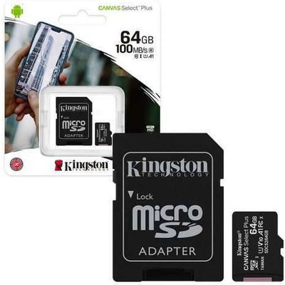 MEMORIA SD KINGSTON 64GB CANVAS PLUS 2 EN 1