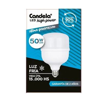 LAMPARA LED HIGH POWER CANDELA 50W FRIA