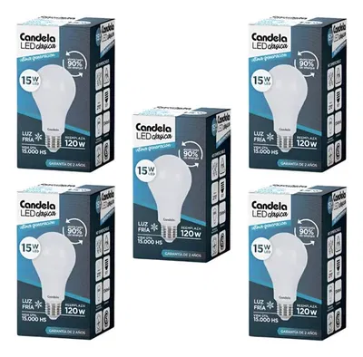 LAMPARA 15W FRIA CANDELA COMBO X 10 UNIDADES