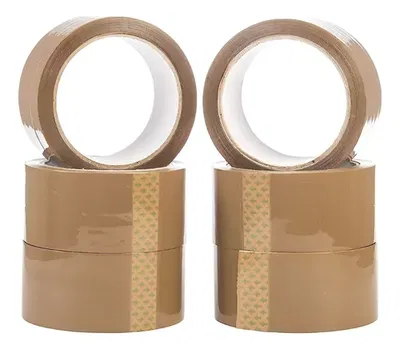 CINTA EMPAQUE MARRON ADELBRAS 48MMX100M COMBO X 5 UNIDADES