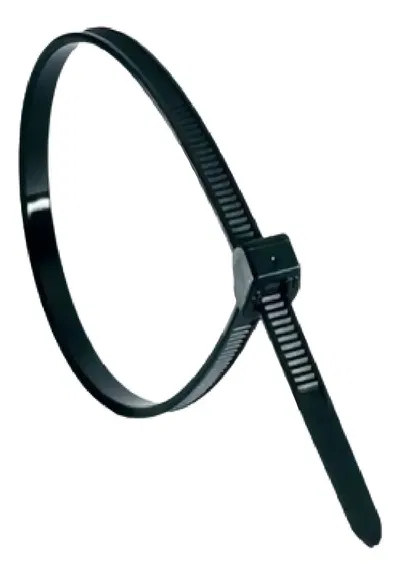 PRECINTO CANDELA 4.8X200MM NEGRO X 100 UNID.