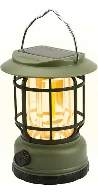 LAMPARA SOLAR DE CAMPING VINTAGE L-22