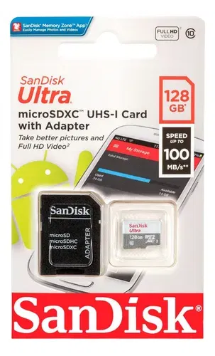 MEMORIA SD SANDISK 128GB 100MB/S
