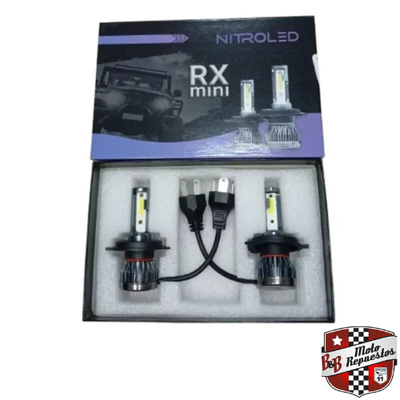 Kit Lámpara Cree Led H4 Rx Mini 12v S/cooler Nitroled 