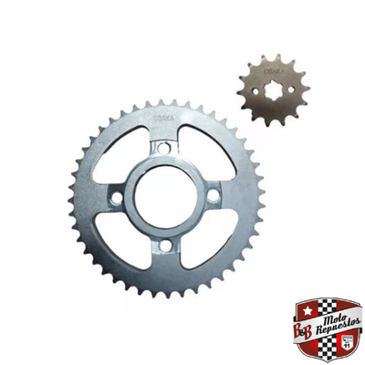 Kit Corona Y Piñon Zanella Tt 200 Motard 45t/15t
