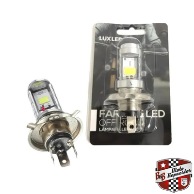Led Para Moto H4  Alta Y Baja 12v Blanco
