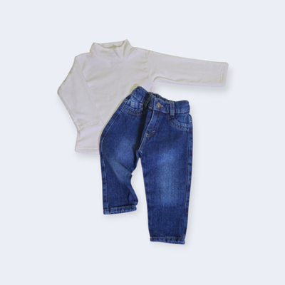 Pantalon Mom Blue 