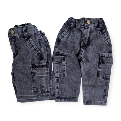 Pantalon cargo black (curva)