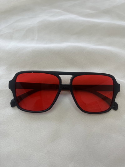 Gafas aviador rojo