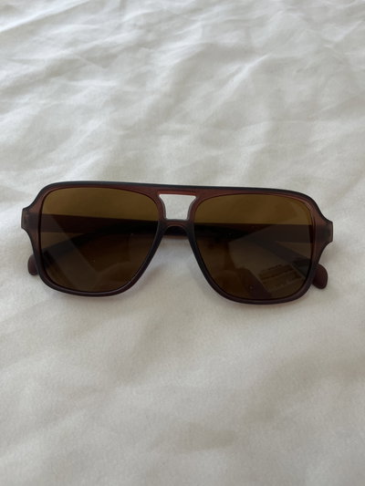 Gafas aviador marrón mate