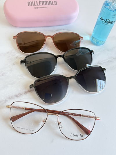 Clip on 3 placas lusme rosa viejo 