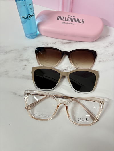 Clip on dos placas lumi marrón  