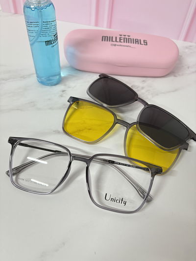 Clip on jorge dos placas gris