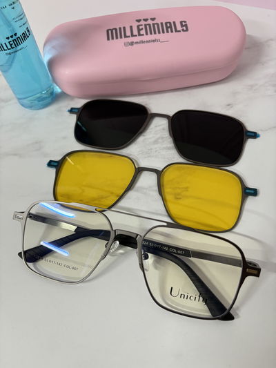 Clip on dos placas Avend gris 