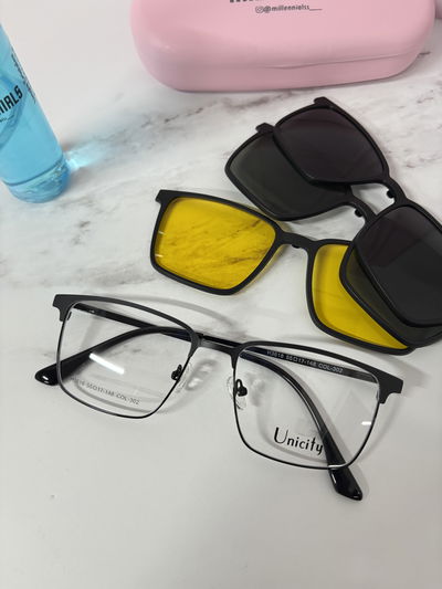 Clip on 3 placas alex negro 302