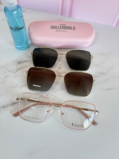 Clip on dos placas Belén rosa