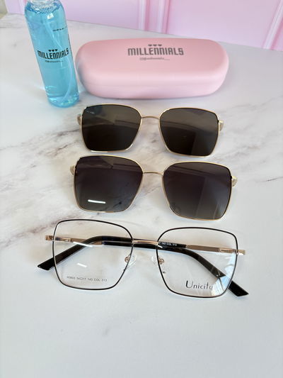 Clip on dos placas Belén negro