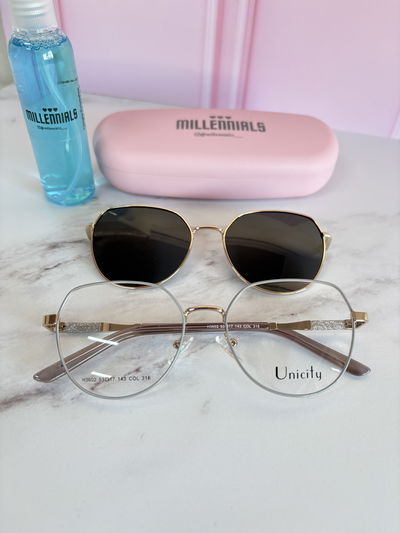 Clip on Valentina gris