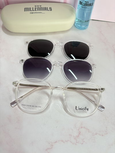 Clip on dos placas nuxo transparente 