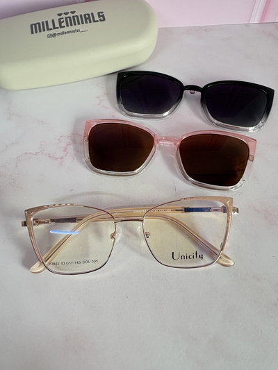 Clip on dos placas amelie champagne 305