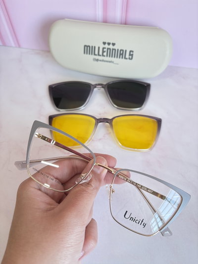 Clip on dos placas samanta gris