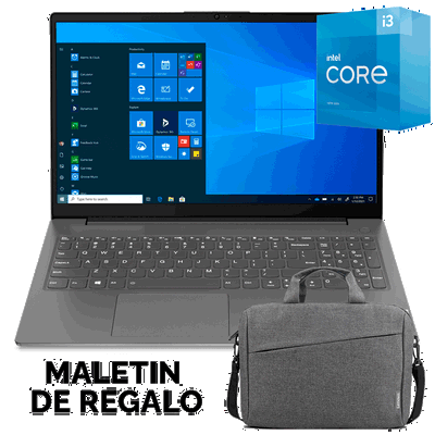 LENOVO V15 I3-1115G4/8GB/256GB SSD /15.6" FHD/W11 ESPAÑOL//Tecl UK (MALETIN)