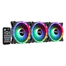 COOLER FAN AEROCOOL DUO 12 PRO (3 x 120MM ARGB FANS + HUB H66F + CONTROL