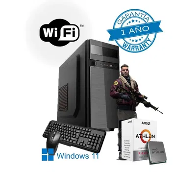 CPU ATHLON 3000G/A520M/16GB 3200MHZ/SSD240GB/GAB KIT 600W